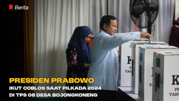Presiden Prabowo Ikut Coblos saat Pilkada 2024 di TPS 08 Desa Bojongkoneng