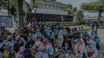 Aksi Buruh Mogok Kerja Usai Penetapan RUU Cipta Kerja