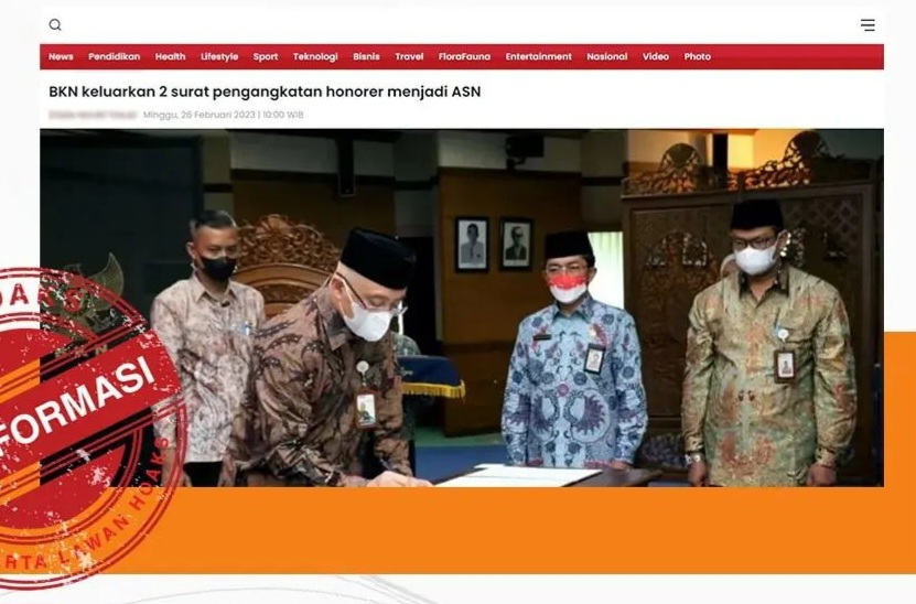 [HOAKS atau FAKTA]: BKN Angkat Tenaga Honorer Jadi ASN