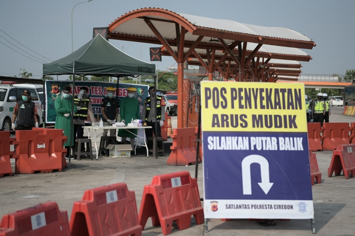 Pos penyekatan dan pengetesan saat libur Lebaran 2021 di Jabar. (Foto: MP/Humas Jabar)