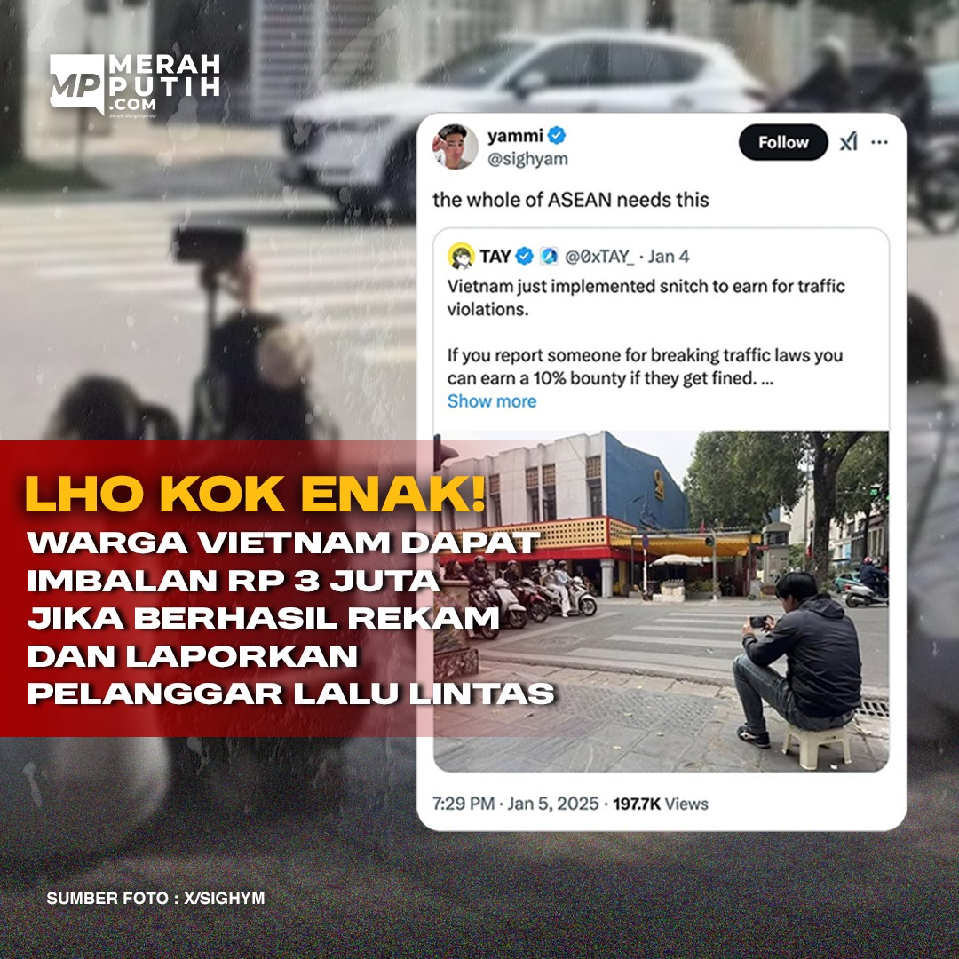 Lho Kok Enak! Warga Vietnam Dapat Imbalan Rp 3 Juta Jika Berhasil Merekam dan Laporkan Pelanggar Lalu Lintas