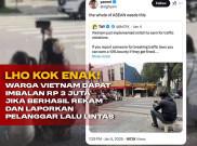 Lho Kok Enak! Warga Vietnam Dapat Imbalan Rp 3 Juta Jika Berhasil Merekam dan Laporkan Pelanggar Lalu Lintas