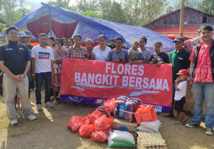 Relawan Merah Putih Sasar Perbatasan Matim-Ngada, Pastikan Korban Gempa Tersentuh Bantuan JHL Fondation