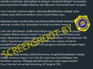 [HOAKS atau FAKTA]: Coca-Cola Dilarang Dikonsumsi Karena akan Dipakai jadi Pembersih Limbah