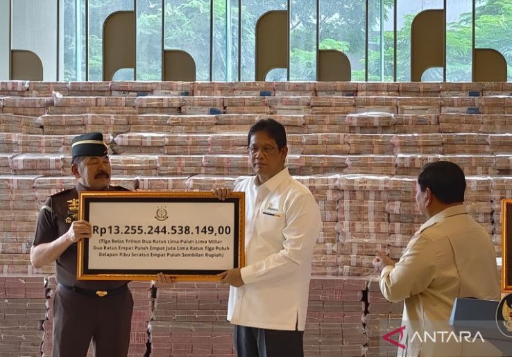 Prabowo Jadi Saksi Penyerahan Uang Sitaan Korupsi Rp 13,2 T dari Wilmar Group CS ke Negara