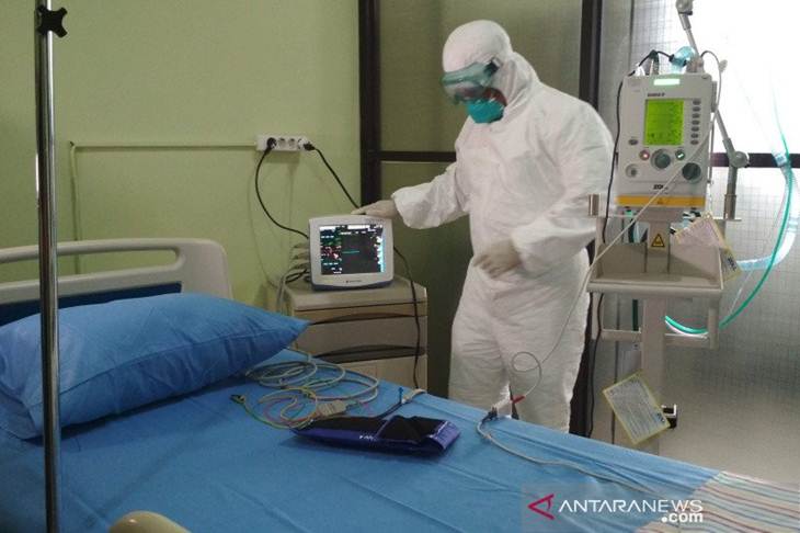 Ruang isolasi untuk pasien "suspect" pengidap virus corona yang disediakan oleh RSUD Loekmono Hadi Kabupaten Kudus, Jawa Tengah. (ANTARA/Akhmad Nazaruddin Lathif)
