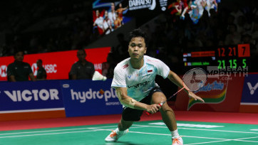 Indonesia Masters 2026: Lolos 16 Besar, Anthony Sinisuka Ginting Kalahkan Tunggal Belgia Julien Carraggi