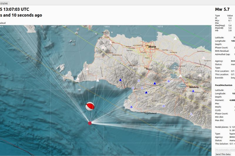 Gempa Banten Tak Berpotensi Tsunami