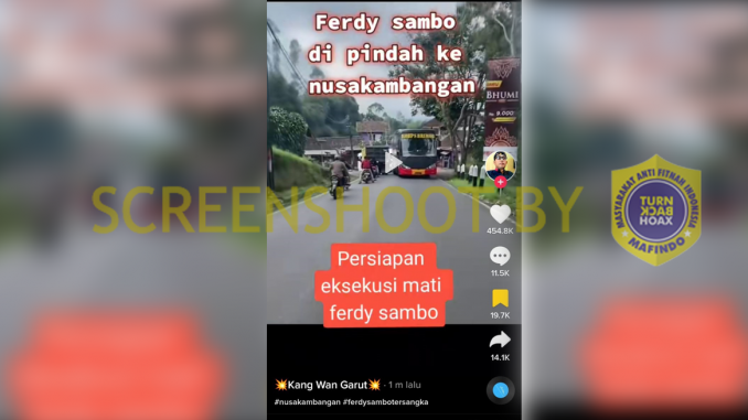 [HOAKS atau FAKTA]: Ferdy Sambo Dipindah Ke Nusakambangan untuk Dieksekusi Mati