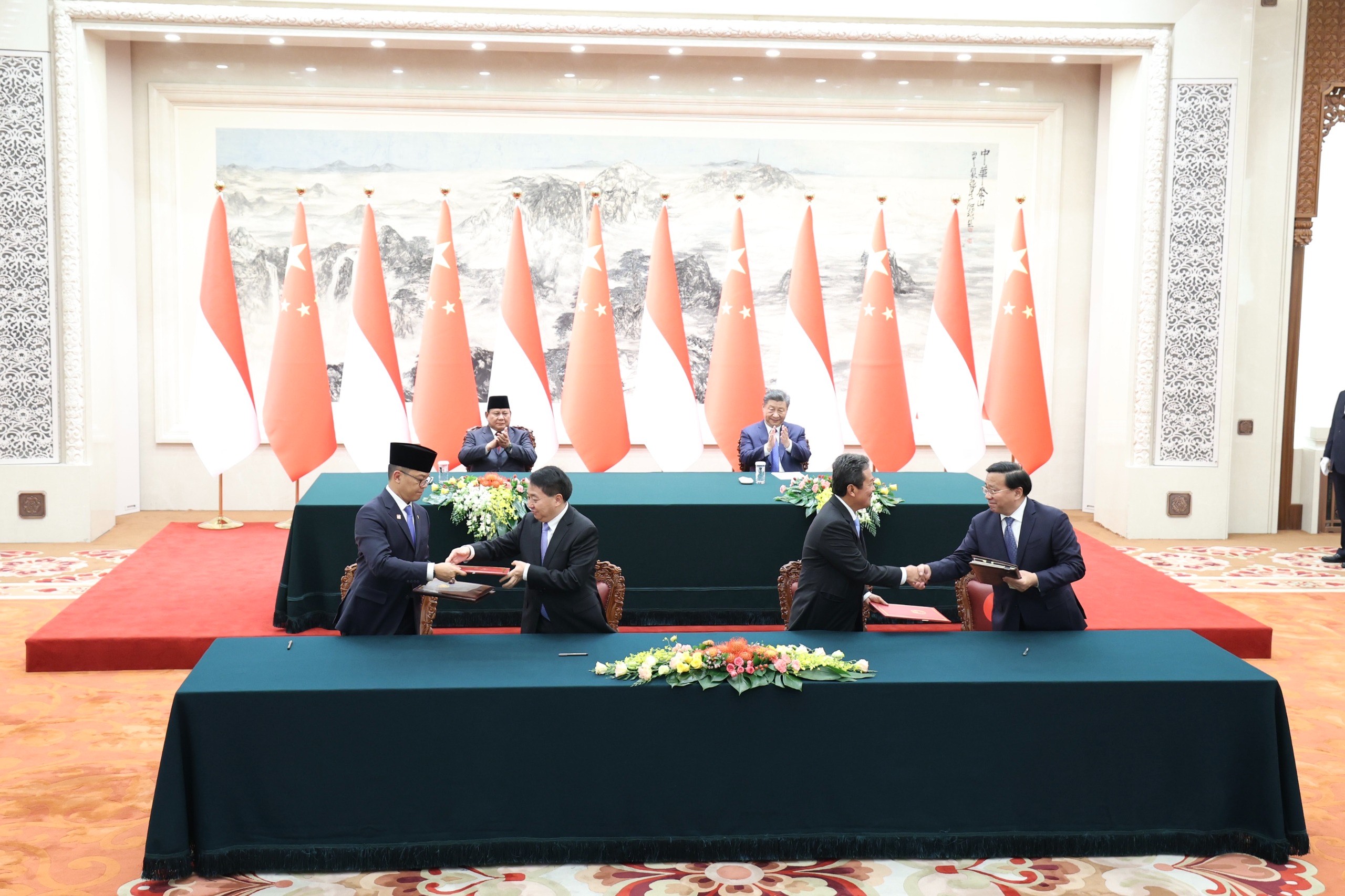 Prabowo dan Xi Jinping Saksikan Penandatanganan Sejumlah MoU Kerja Sama Indonesia-China