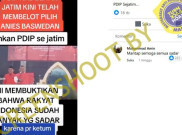 [HOAKS atau FAKTA]: PDIP Se-Jawa Timur Membelot Mendukung Anies Baswedan