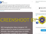 [HOAKS atau FAKTA ] : MUI Mengeluarkan Fatwa 125 Daftar Produk Pro Israel