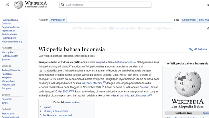 'Elektron', Artikel Pertama di Wikipedia Bahasa Indonesia