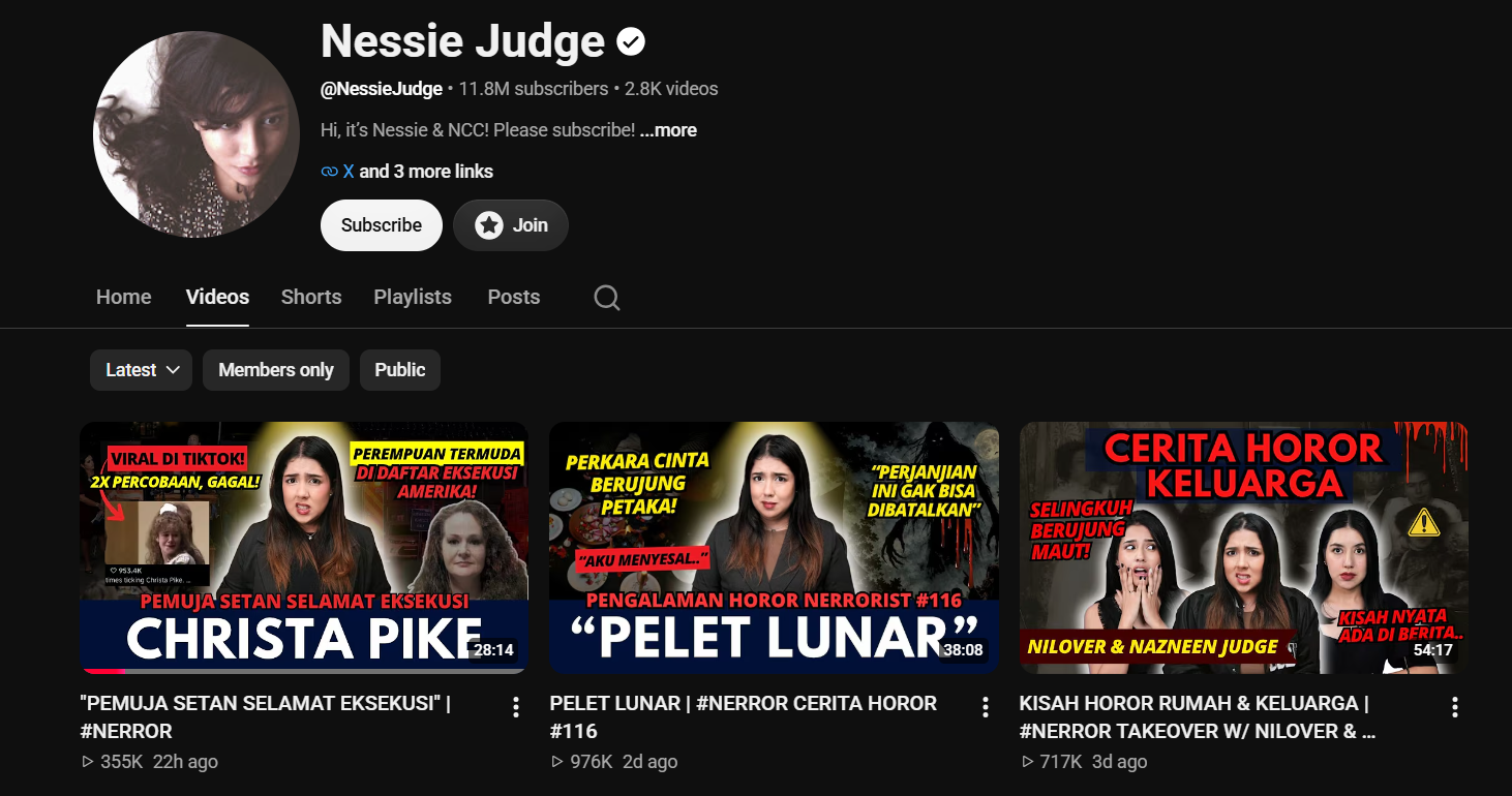Nessie Judge bahas kasus kriminal hingga konspirasi