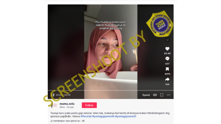 [HOAKS atau FAKTA]: Menelan Pasta Gigi Bisa Turunkan IQ