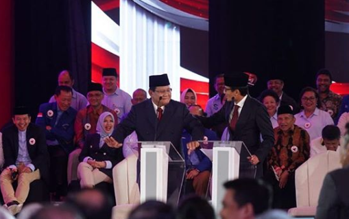 Prabowo-Sandi saat debat capres