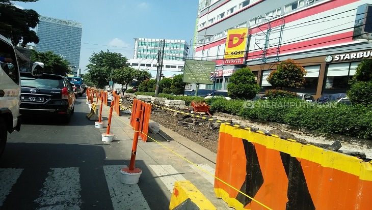 Pembangunan trotoar di Jakarta oleh Dinas Bina Marga DKI