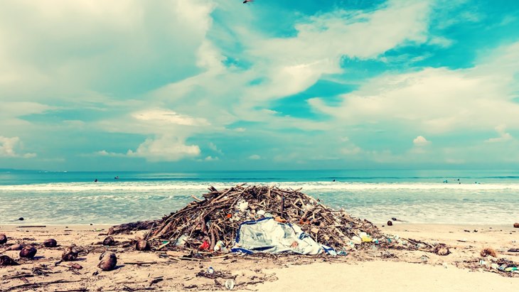 Plastik yang mencemarkan laut dan pantai. (Foto: Pexels/Artem Beliaikin)