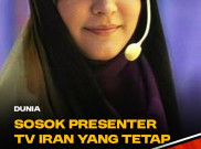 Sosok Presenter TV Iran yang Tetap Berani Saat Kena Serangan Bom Israel