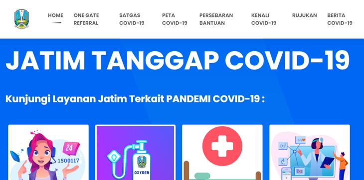 Tampilah halam infocovid19.jatimprov.go.id. (Foto: MP/Istimewa)