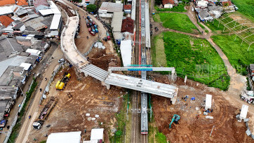 Mengintip Pembangunan Fly Over Stasiun Tenjo Hubungkan Bogor-Tangerang