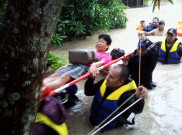 Banjir Setinggi 2 Meter Rendam Kawasan Muntok Saat Imlek 