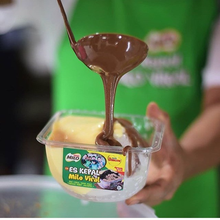 Es kepal Milo. (Foto: Instagram/eskepalviral_kodambintaro)