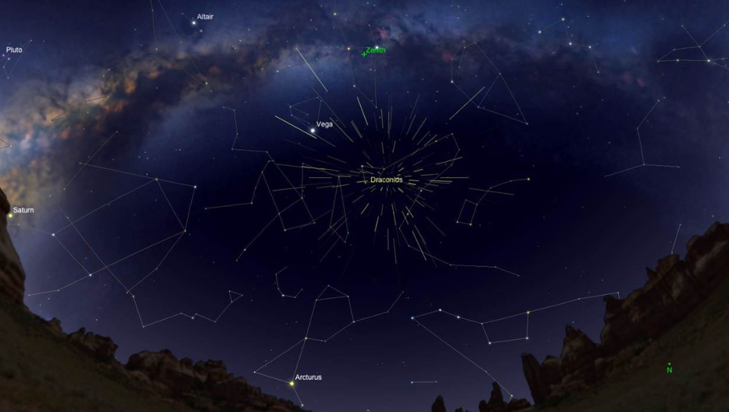Fenomena Langit Oktober 2026: Puncak Hujan Meteor Draconid 8-9 Oktober 2026 Hadir Tanpa Gangguan Cahaya Bulan