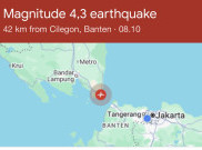 Gempa Magnitudo 4,3 Terjadi di Anyer Banten
