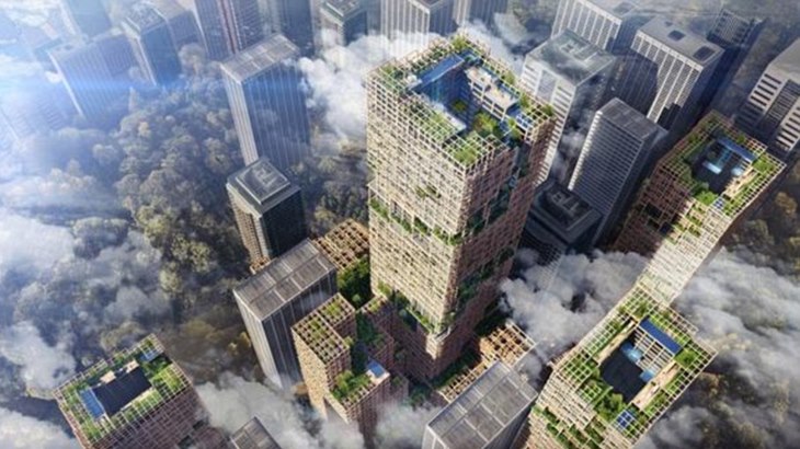 Jepang Bangun Gedung Kayu Setinggi 350 meter