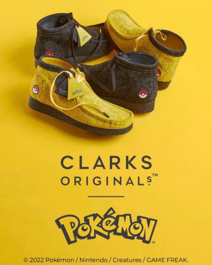 Pokemon X Clarks Hadirkan Koleksi Wallabee Boots Bertema Pikachu