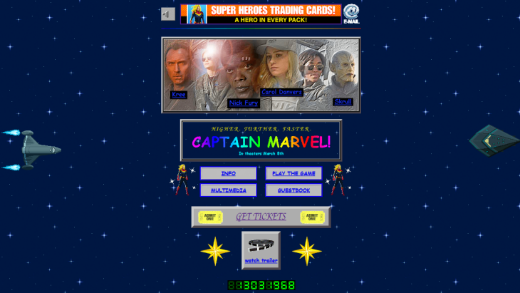 Captain Marvel Tampil Jadul di Situs 90-an