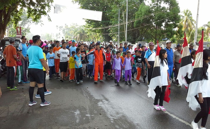 Ribuan Umat Muslim Biak Ikuti Jalan Sehat 1 Muharam