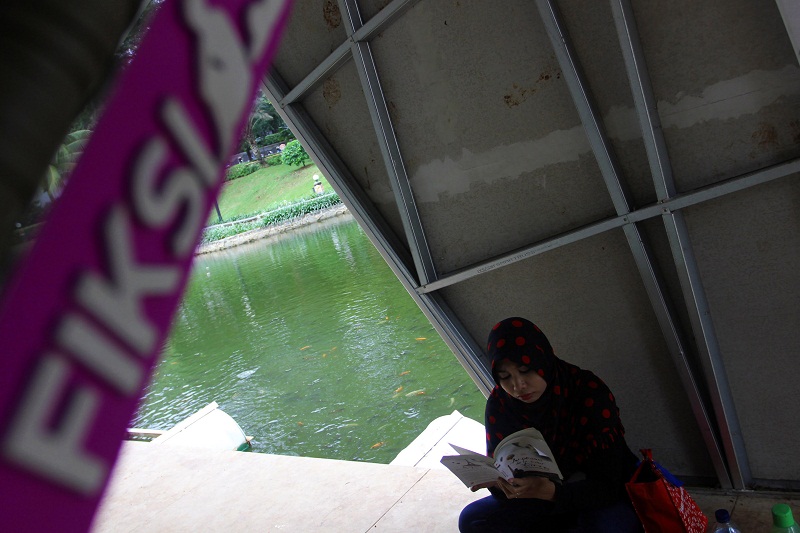 Taman Bacaan Apung kawasan Taman Ayodya, Kebayoran Baru, Jakarta Selatan. (Foto: MerahPutih/Dery Ridwansah)
