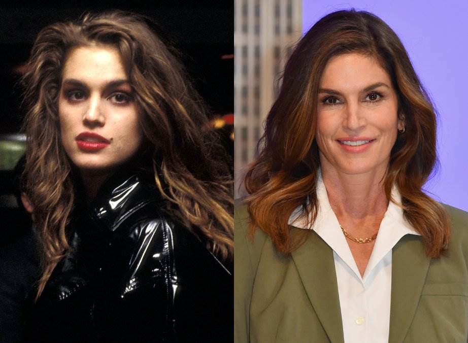 Cindy Crawford 1989 vs 2020). (Foto: Harper's Bazaar)
