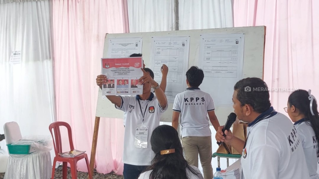 Gibran Unggul Telak di TPS Kandang Banteng dengan 110 Suara, Ganjar-Mahfud 53 Suara