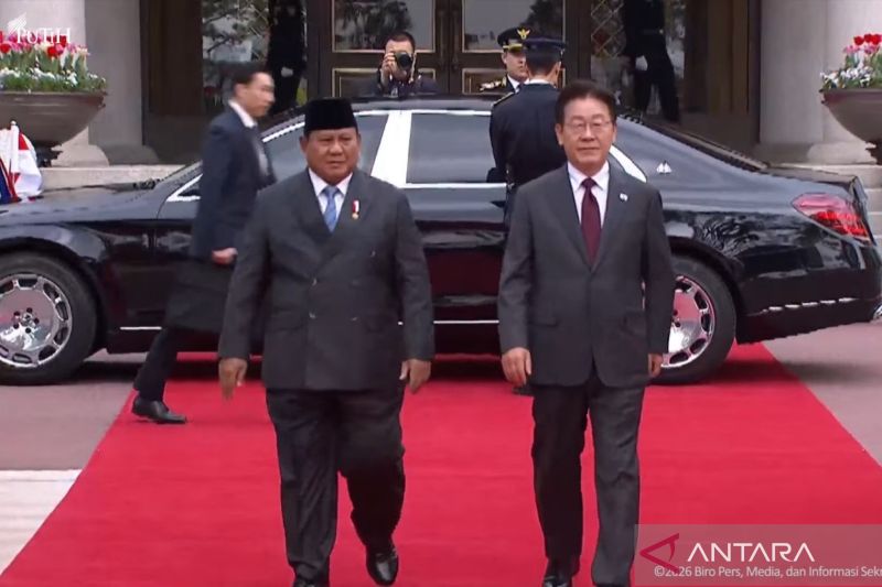  Presiden Korea Selatan Lee Jae Myung Sambut Presiden Prabowo di Blue House
