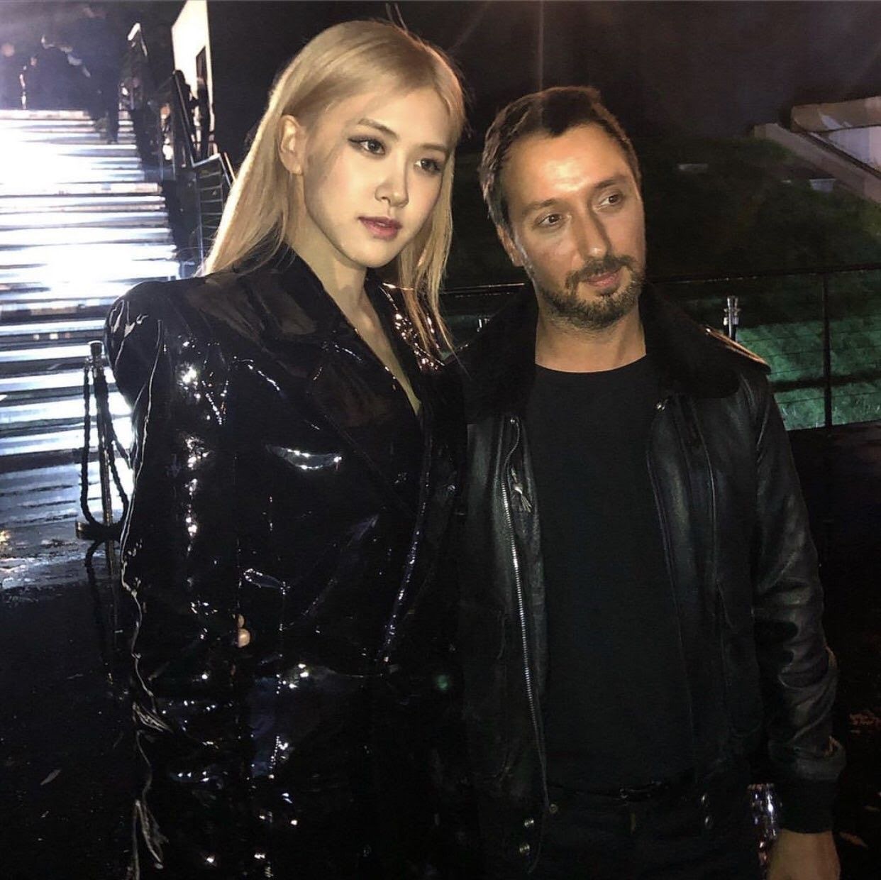 Rosé  dan Anthony Vaccarello  |(Foto @giampietrobaudo/Instagram.)