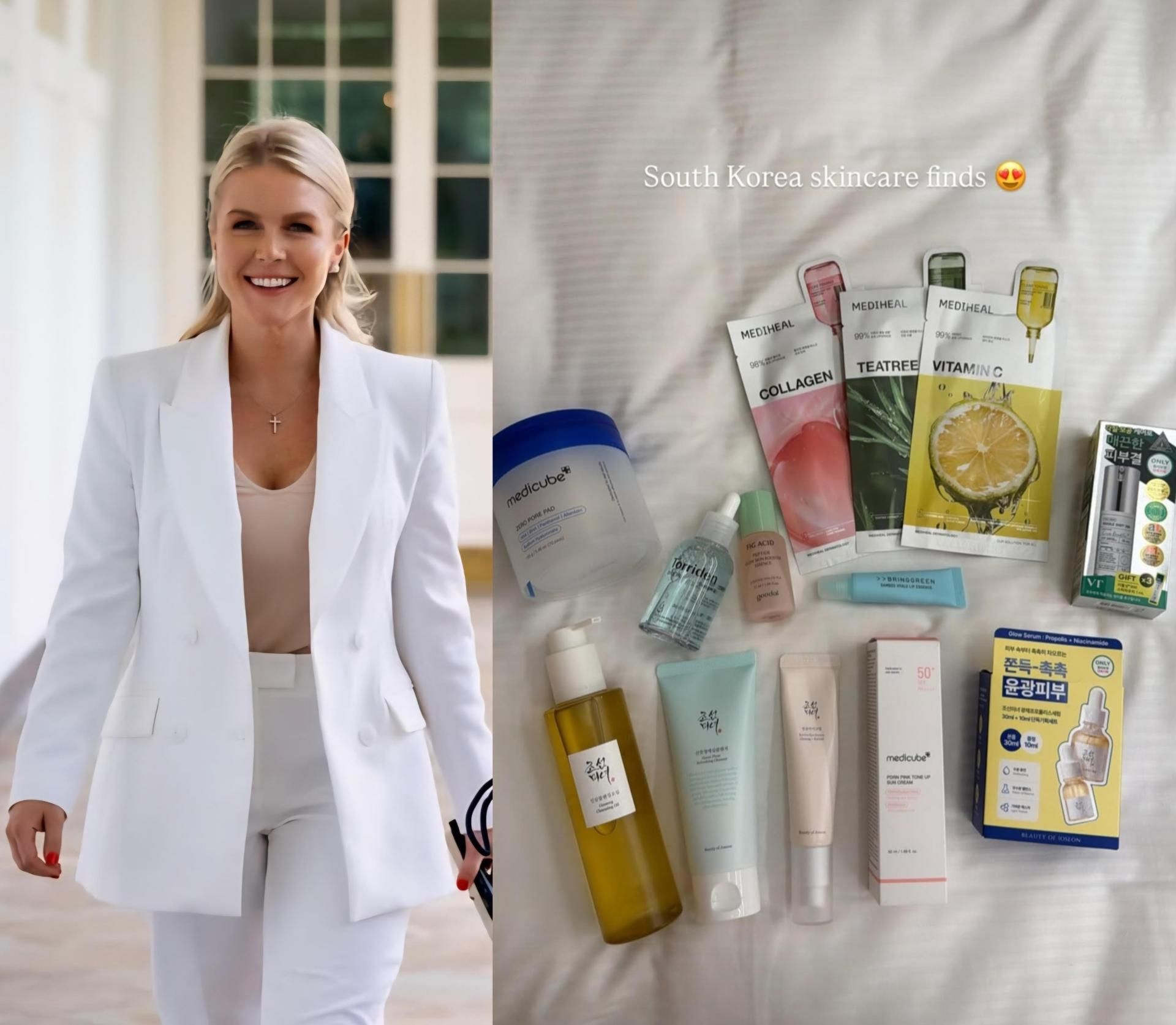 Sambil Menyelam Minum Air, Juru Bicara Gedung Putih Karoline Leavitt Malah Belanja Skincare saat Dampingi Kunjungan Donald Trump di Korea Selatan