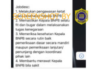 [HOAKS atau FAKTA]: Kepala BNPB Buka Lowongan untuk Cari Dokter Pribadi