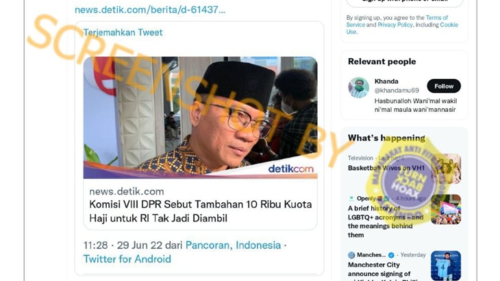 [HOAKS atau FAKTA]: Tambahan Kuota Ditolak karena Indonesia Tidak Bisa Kembalikan Dana Haji
