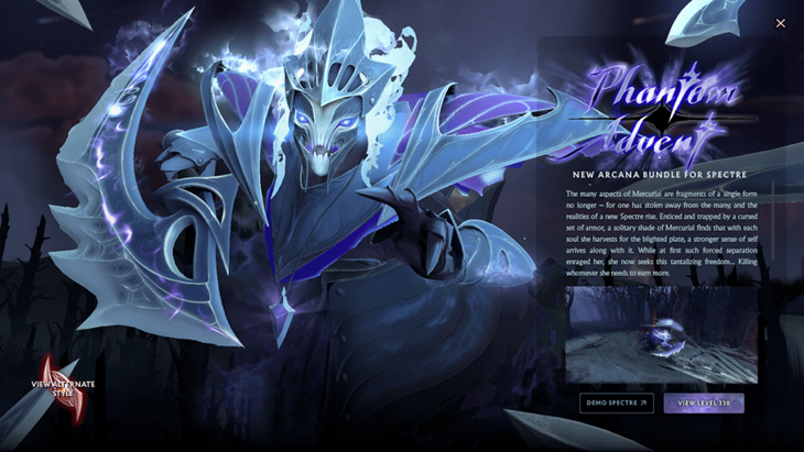 Arcana Spectre Hadir di Battle Pass Nemestice Dota 2