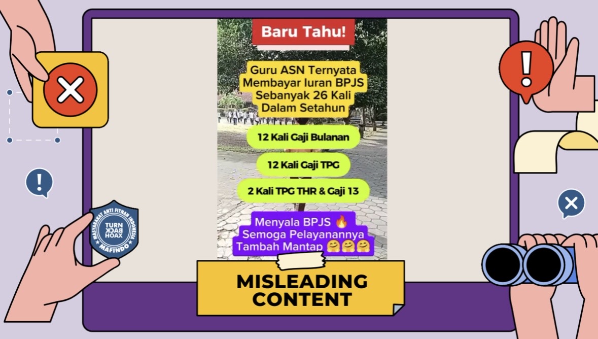 [HOAKS atau FAKTA] : Guru ASN Harus Bayar Iuran BPJS 26  Kali Dalam Setahun
