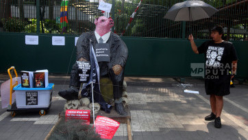 Aksi Demo Koalisi Masyarakat Sipil Melawan Impunitas Geruduk Kementerian Kebudayaan