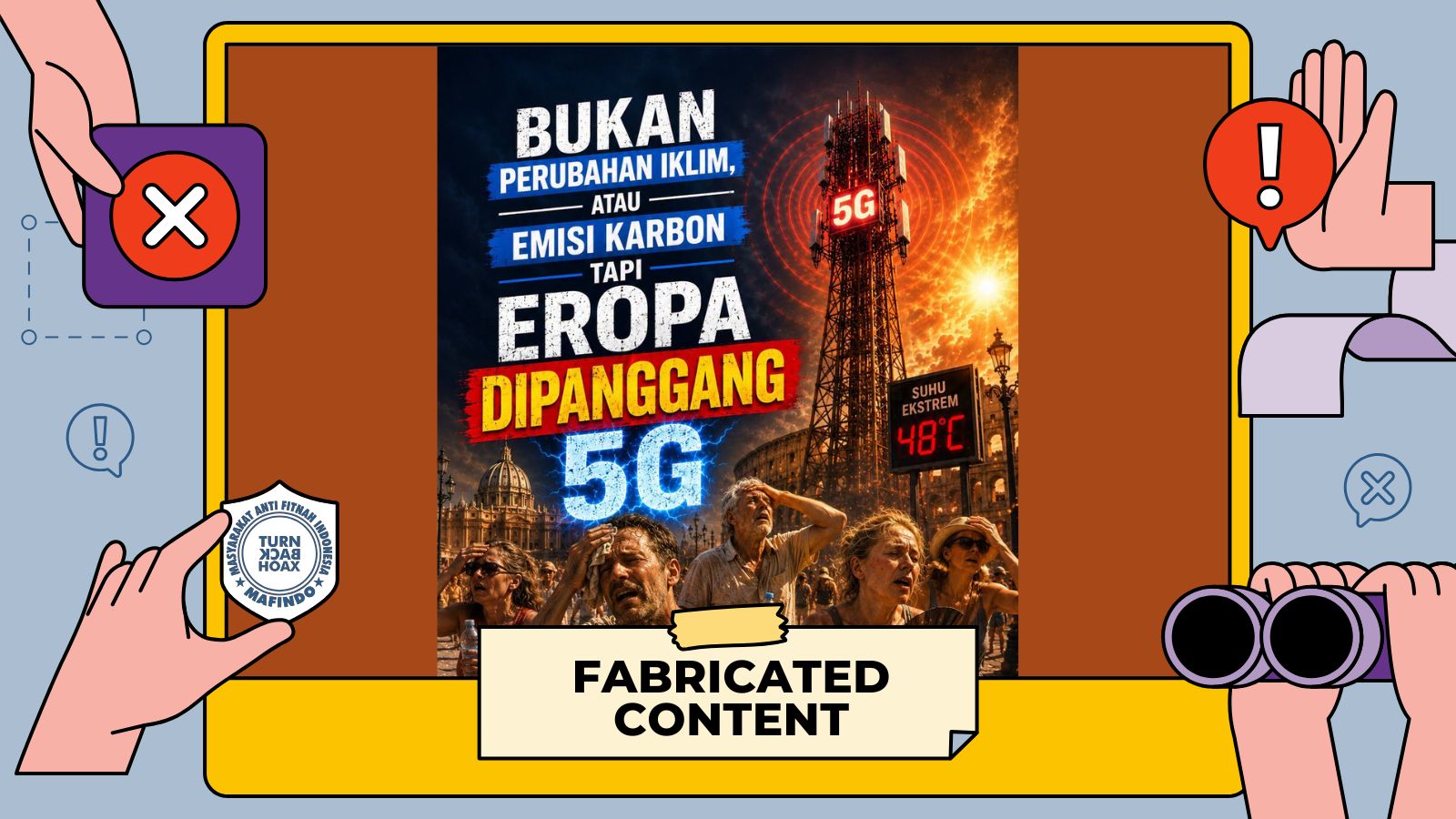 [HOAKS atau FAKTA ]: Gelombang Panas Eropa Dipicu Paparan 5G