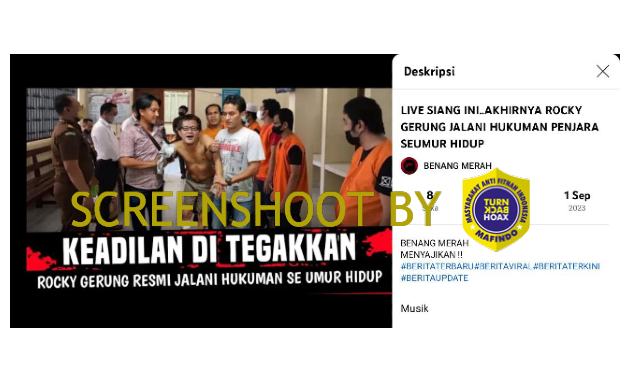 [HOAKS atau FAKTA]: Rocky Gerung Jalani Hukuman Penjara Seumur Hidup