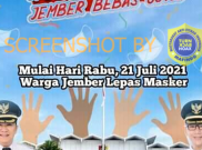 [HOAKS atau FAKTA]: Bupati Jember Imbau Warga Lepas Masker