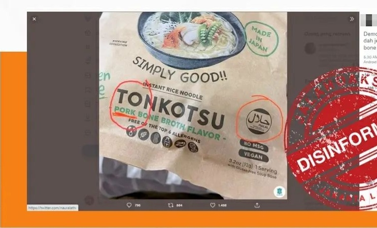 [HOAKS atau FAKTA]: Produk Ramen Instan Babi Berlogo Halal