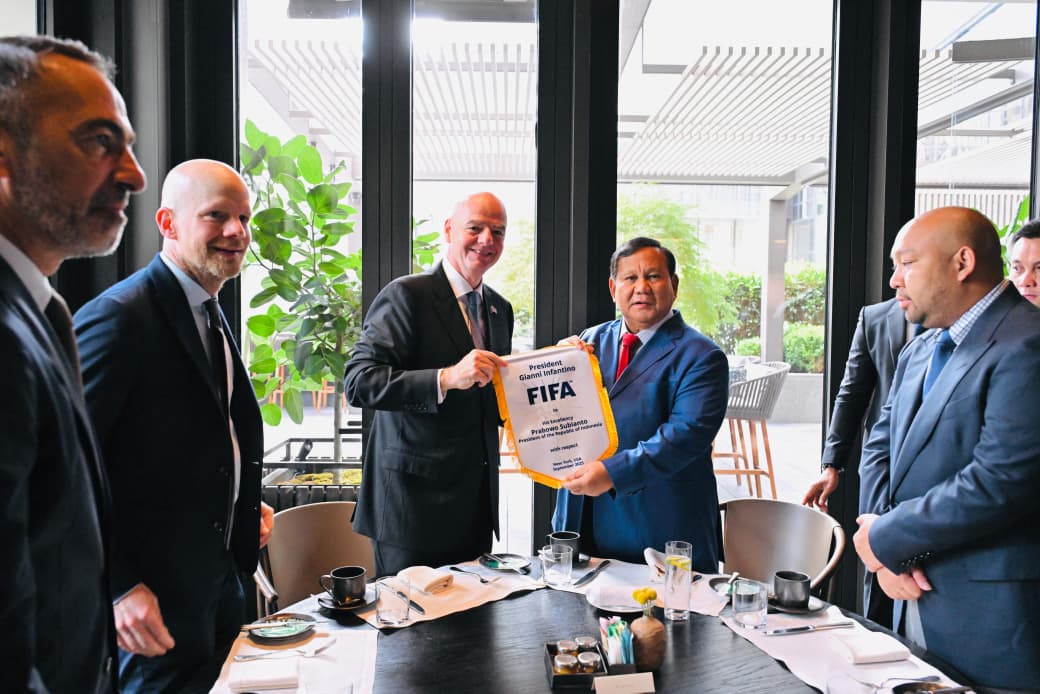 Momen Akrab Presiden Prabowo Subianto Bertemu Presiden FIFA Gianni Infantino 
