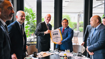 Momen Akrab Presiden Prabowo Subianto Bertemu Presiden FIFA Gianni Infantino 